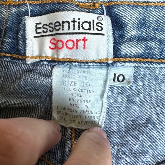 Vintage 80's Essentials Sport Acid Wash high rise Mom Button Fly jeans size 10 - Picture 12 of 12